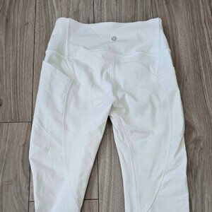 Lululemon All The Right Place Crop II 23 -size 4- White